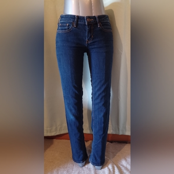 🍒 Hollister Straight Leg Denim Stretch Jeans Low-rise - Picture 2 of 6